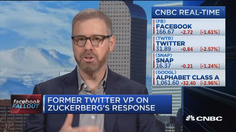 Fmr. Twitter VP: Will take years for Facebook to change user data protection process