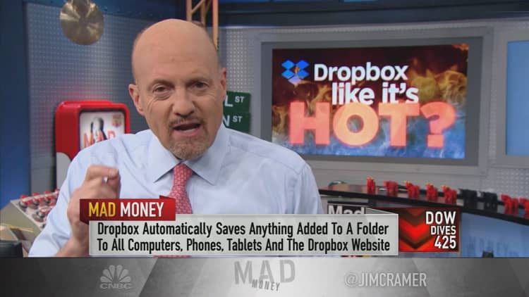 Cramer: Dropbox deserves to trade like a cloud king, but be careful buying