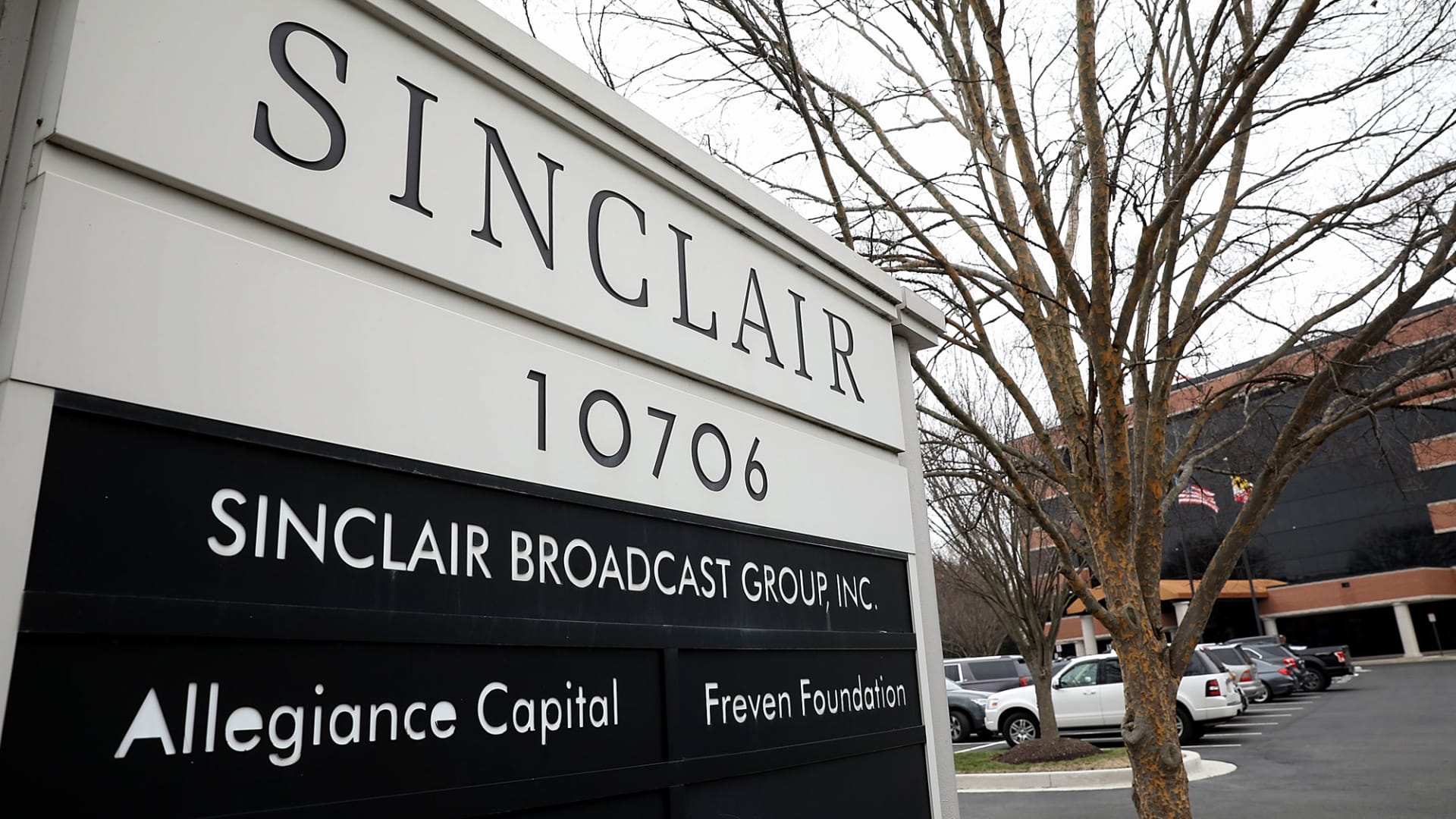 The headquarters of the Sinclair Broadcast Group in Hunt Valley, Maryland.