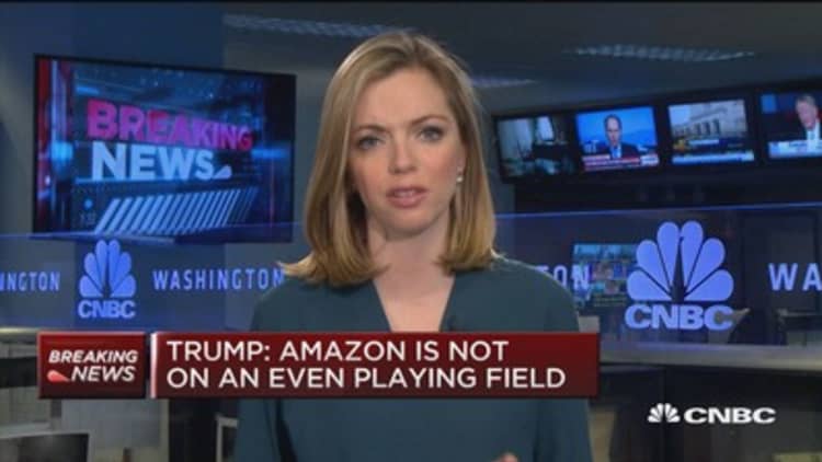 Trump: Amazon not on an even playing field
