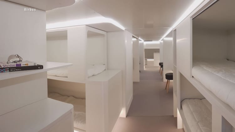 Airbus is to build passenger sleeping berths inside a plane's cargo hold