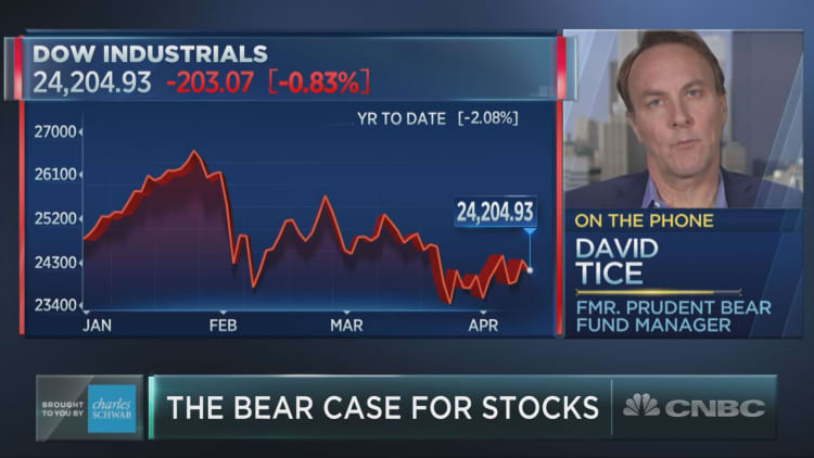 Famed bear David Tice reveals what worries him about stocks right now