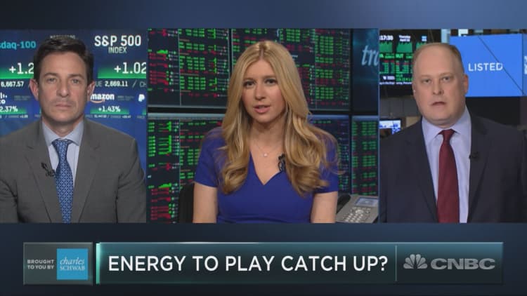 Can energy stocks catch up to the crude oil rally?