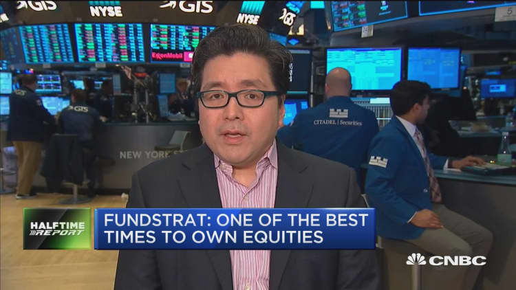 Historically this is a good time to be long equities, says Fundstrat's Tom Lee