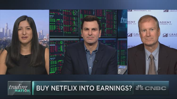 Hit pause on Netflix ahead of earnings?