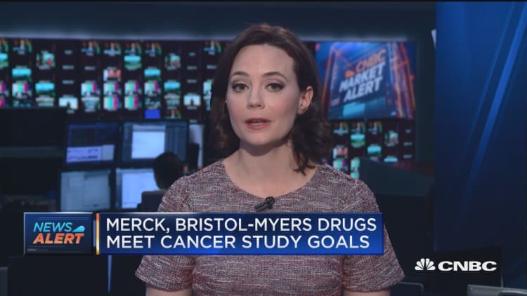 Bristol-Myers and Merck meet cancer study goals
