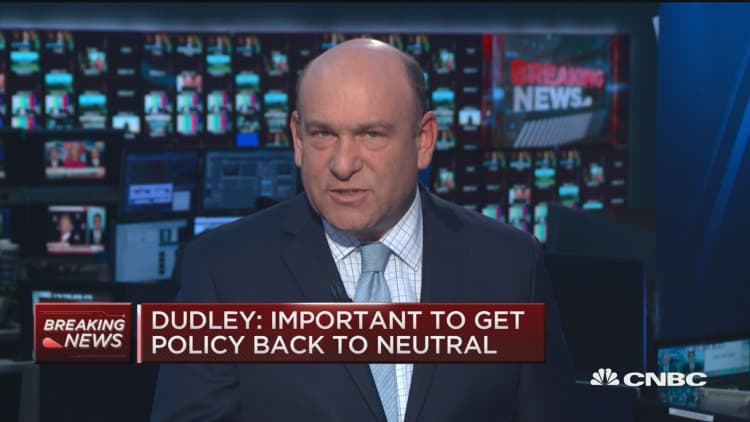 Dudley: Important to get Fed policy back to neutral