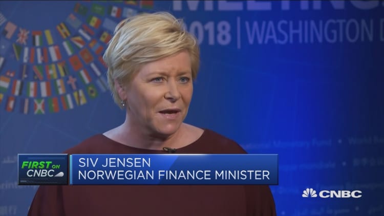 Norway’s finance minister: Concerned about risk of a trade war