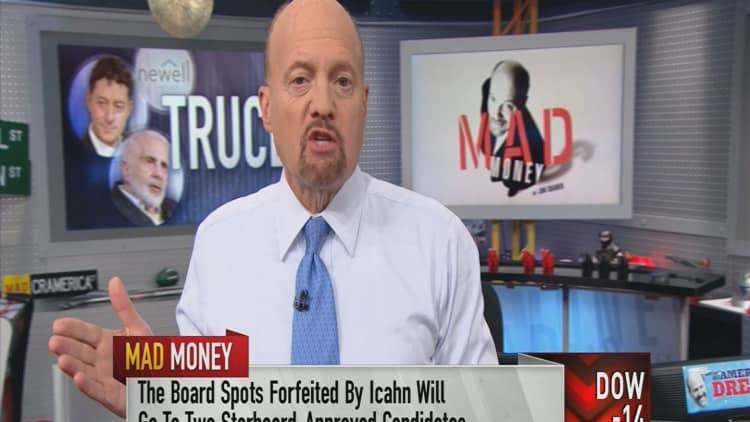 Cramer walks back negative Newell call after proxy fight ends, gives blessing to buy
