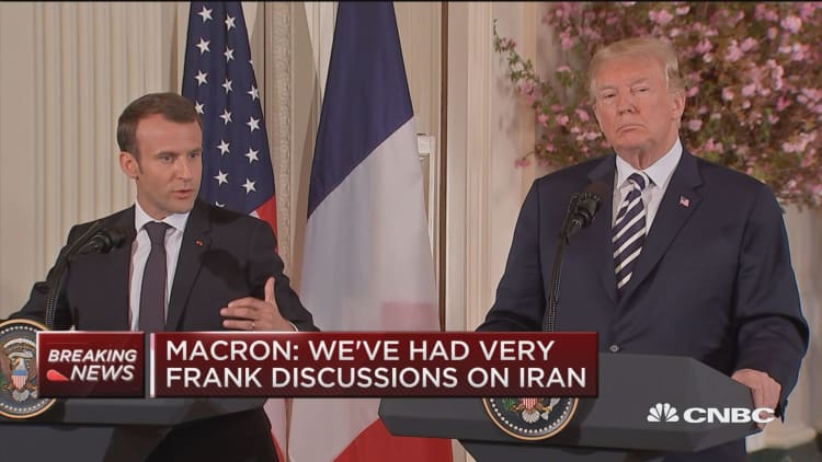 Macron: Trade between US, France is balanced