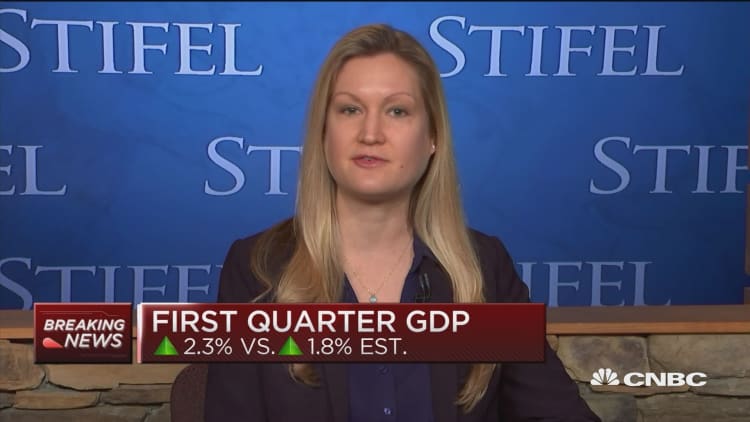 Q1 GDP doesn't change US economic 'storyline,' says economist