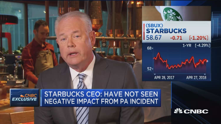 Starbucks CEO: Have not seen negative impact from Philly incident