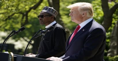 Nigerian President Buhari dodges question on Trump's 's---hole countries' comment