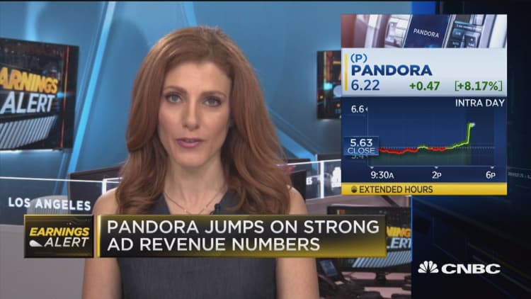 Pandora Media surges on earnings, revenue beat