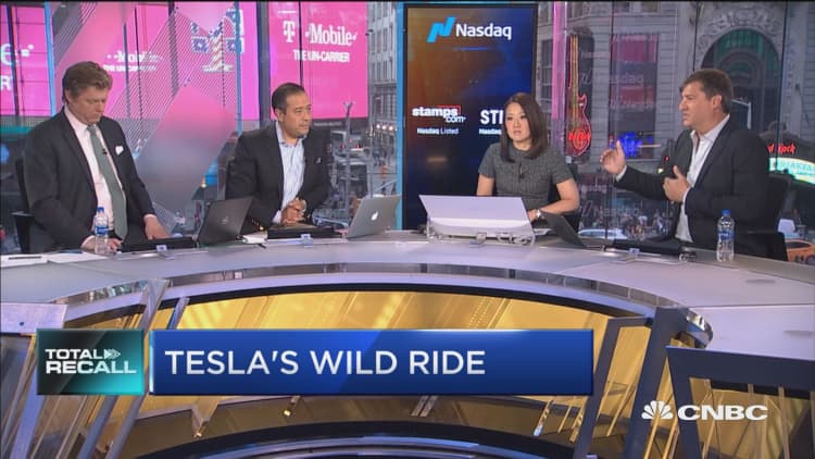 Tesla shares are revving up
