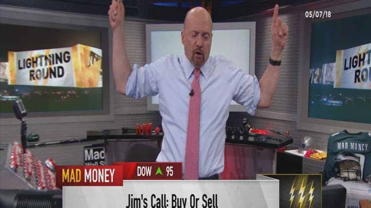 Cramer's lightning round: If you own stock in a gold company, you can take profits here