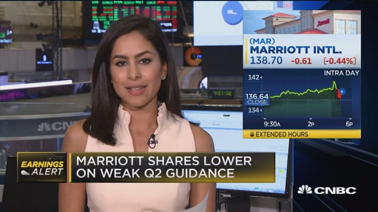 Marriott beats, but offers weak guidance
