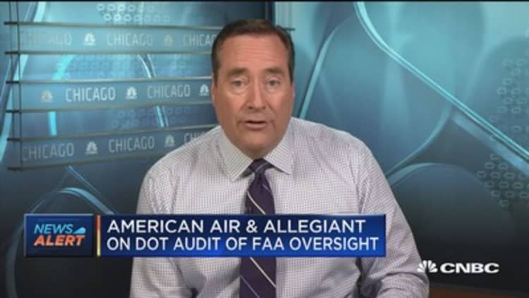 American Airlines and Allegiant on DOT audit of FAA oversight