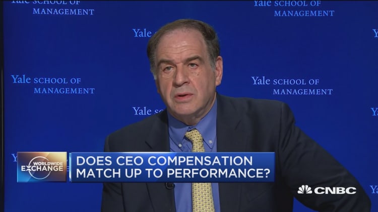 Sonnenfeld on executive pay and CEOs who are now off-the-job