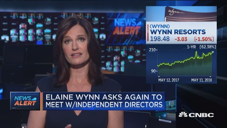 Elaine Wynn criticizes Wynn chairman in new letter