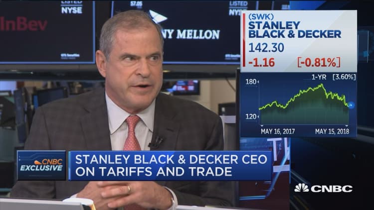 Stanley Black & Decker CEO: Wouldn't see massive disruptions from a trade war