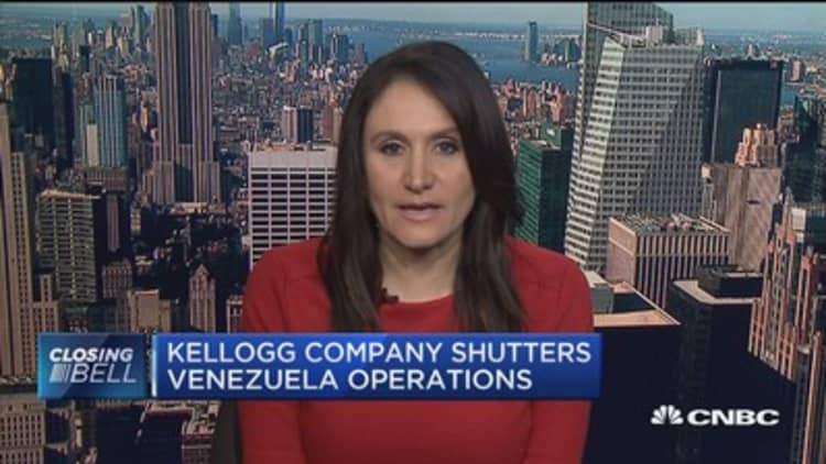 Kellogg Company shutters Venezuela operations