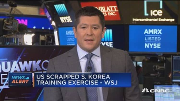 US scrapped South Korea training exercise, say reports