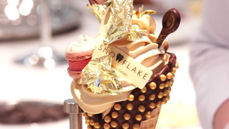 This over-the-top ice cream cone costs over $130 — here's what you get