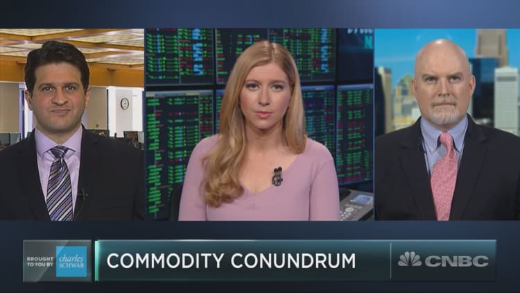 Commodity conundrum: Gold sinks, oil soars as the dollar gains