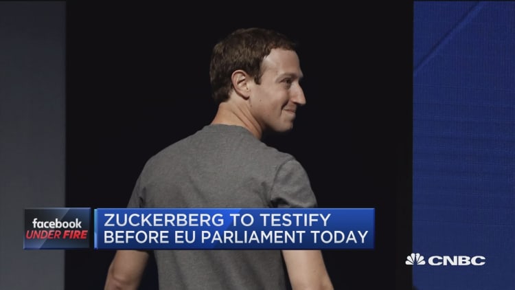 Zuckerberg to testify before EU Parliament today