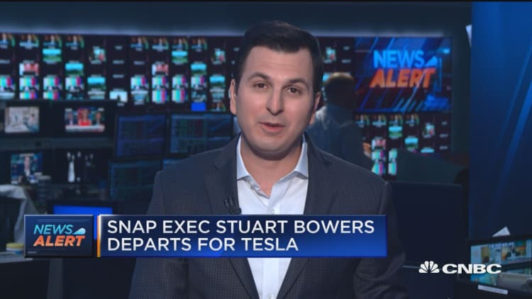 Snap exec Stuart Bowers leaves for Tesla