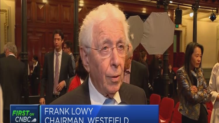Westfield's Frank Lowy on takeover by Unibail-Rodamco