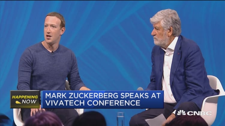 Facebook's Mark Zuckerberg speaks at VivaTech Conference