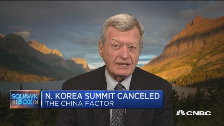 China's in the 'driver's seat' after Trump scuttles summit, says Max Baucus
