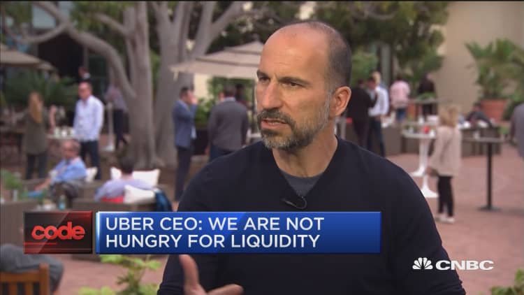 Uber CEO Dara Khosrowshahi on Warren Buffett and IPO plans