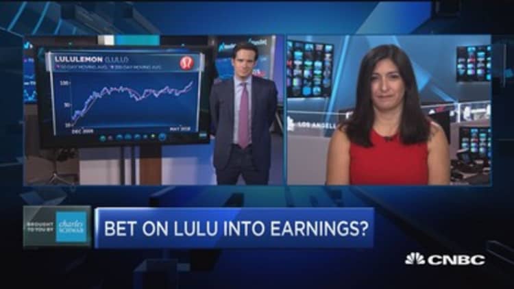 Trading Nation: Bet on Lululemon into earnings?