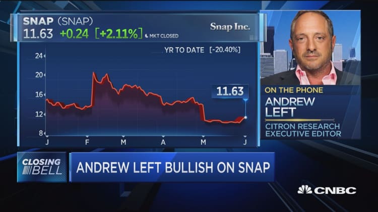 Andrew Left bullish on Snap