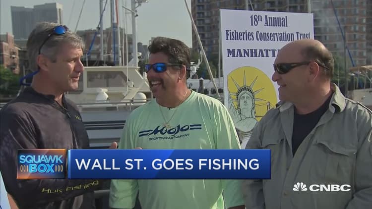 Wall Street goes fishing for a good cause