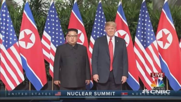 Trump and Kim meet for the first time