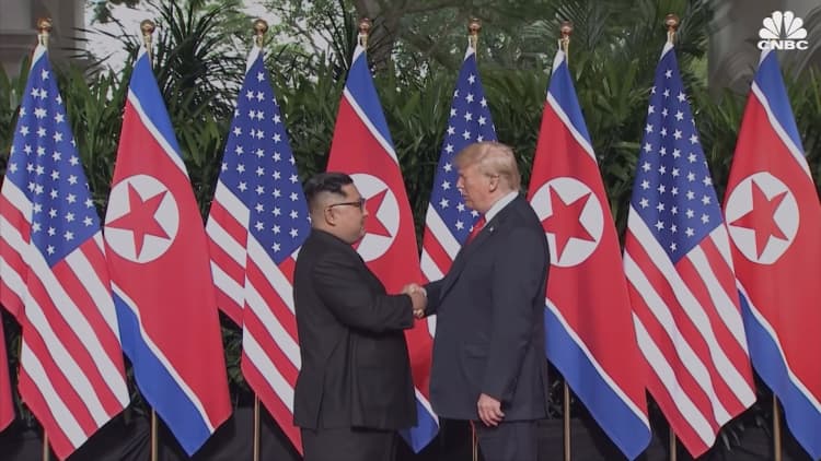 Here are some moments from President Trump’s meeting with Kim Jong Un