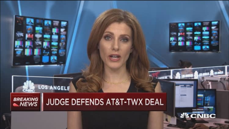 Judge defends AT&T-Time Warner deal