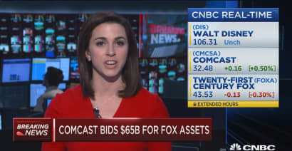 Comcast officially bids $65 billion for Fox assets