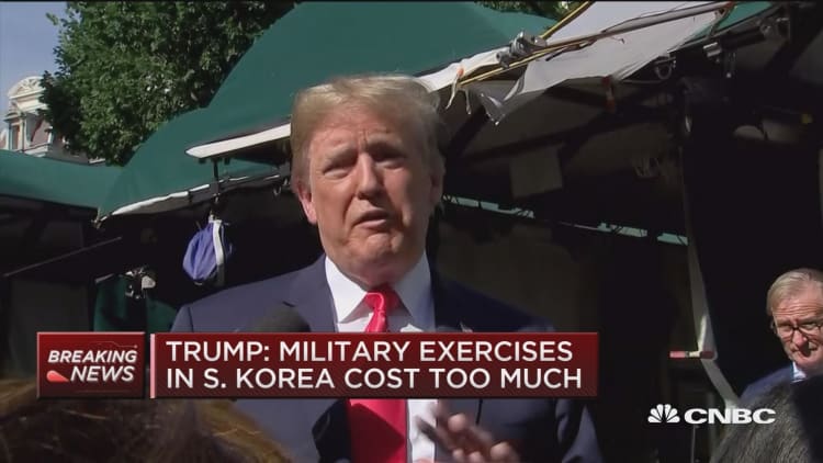 Trump on why he halted South Korea-US military exercises