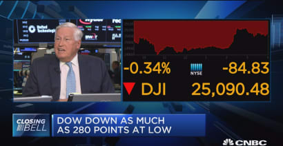 Dow closes lower for fourth day in a row
