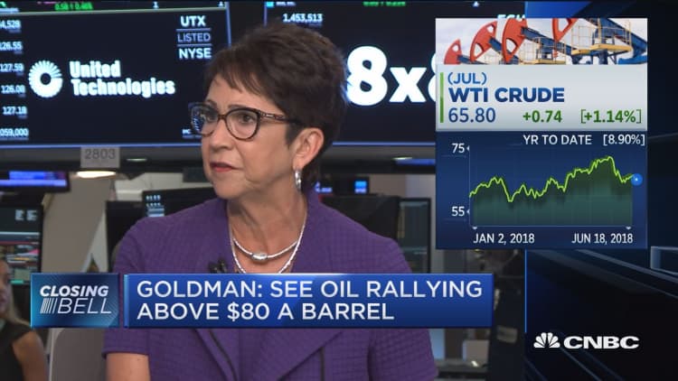 Goldman Sachs: Oil to rally above $80 a barrel