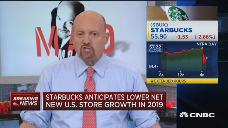 Cramer: Starbucks 'deserves to sell lower' after weak third-quarter comps guidance
