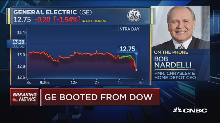 Bob Nardelli on General Electric leaving the Dow