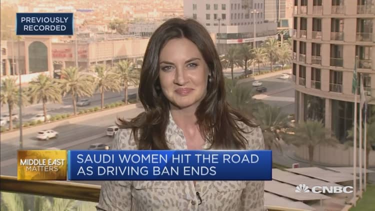 Saudi women hit the road as driving ban ends