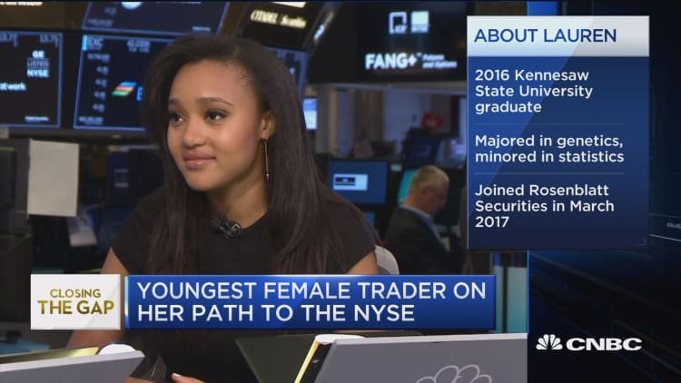 The only full-time female stockbroker at the NYSE