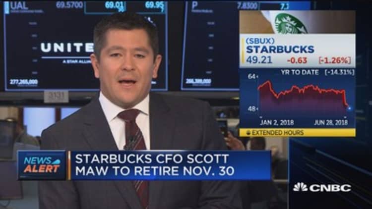 Starbucks CFO Scott Maw to retire November 30th